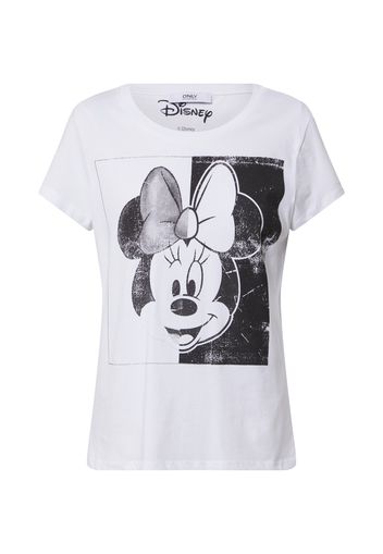 ONLY Maglietta 'ONLMICKEY MINNIE FACE S/S T'  nero / bianco