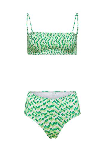 ONLY Bikini 'Amalie'  verde / verde chiaro / bianco