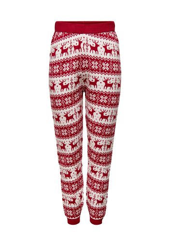 ONLY Pantaloncini da pigiama 'Xmas'  rosso carminio / bianco