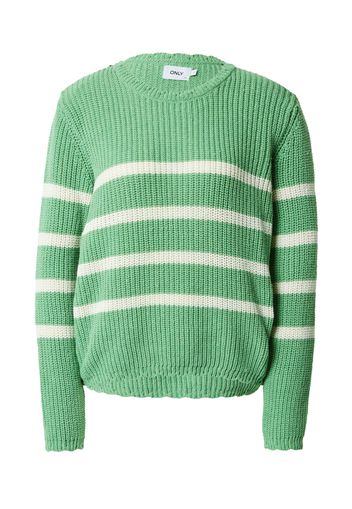 ONLY Pullover 'BELLA'  verde / bianco