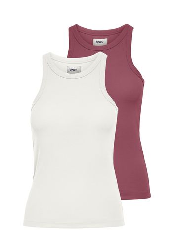 ONLY Top 'LINDSAY'  rosso carminio / bianco