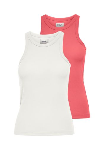 ONLY Top 'LINDSAY'  corallo / bianco