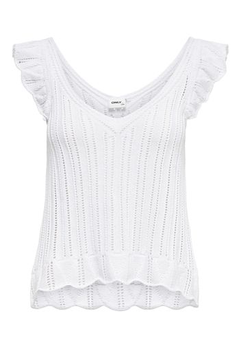 ONLY Top in maglia 'Luni'  bianco