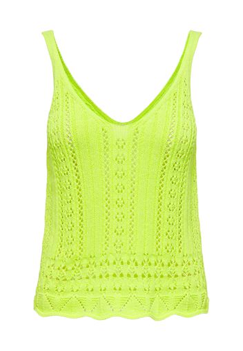 ONLY Top in maglia 'LYZET LIFE'  verde chiaro