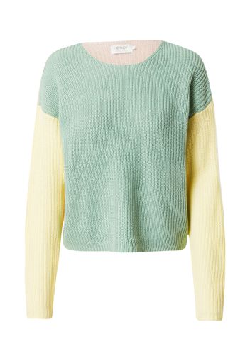 ONLY Pullover 'NICCI'  giallo / verde chiaro / rosa