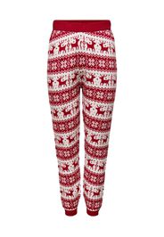 ONLY Pantaloncini da pigiama 'Xmas'  rosso carminio / bianco