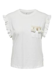 ONLY Top 'FILIPPA'  crema / bianco