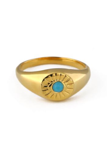 Orelia Anello 'Evil Eye'  oro / turchese