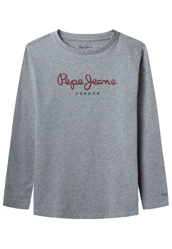 Pepe Jeans Maglietta 'HERMAN'  grigio sfumato / rosso / nero