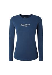 Pepe Jeans Maglietta 'New Verginia'  blu scuro / bianco