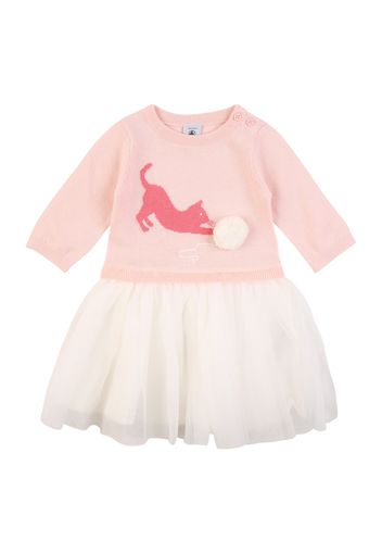 PETIT BATEAU Abito  rosa / rosa / bianco