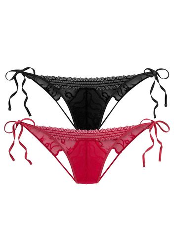 PETITE FLEUR GOLD String  rosso / nero