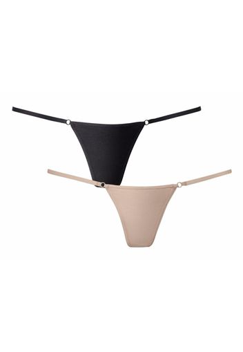 PETITE FLEUR GOLD String  nero / beige