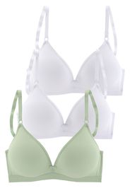 PETITE FLEUR Reggiseno '2x weiß, 1x grün'  verde chiaro / bianco