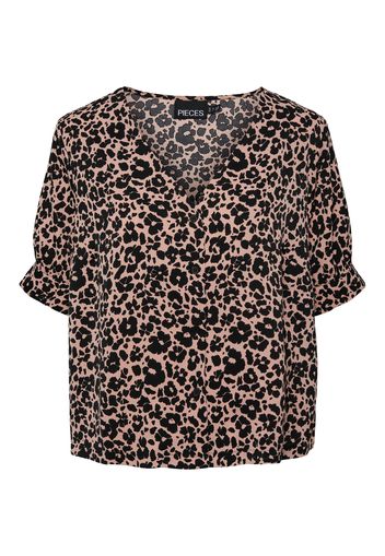 PIECES Curve Camicia da donna 'Alli'  rosa antico / nero