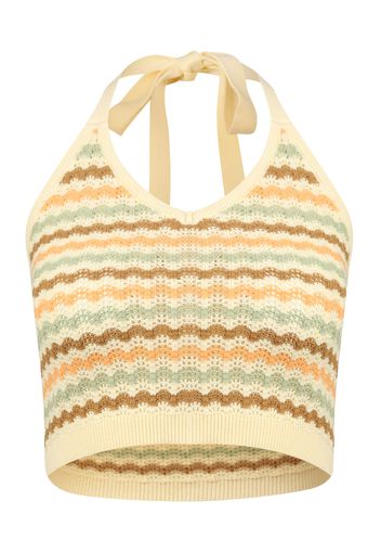 Pieces Petite Maglietta 'VENICE'  marrone / beige / verde