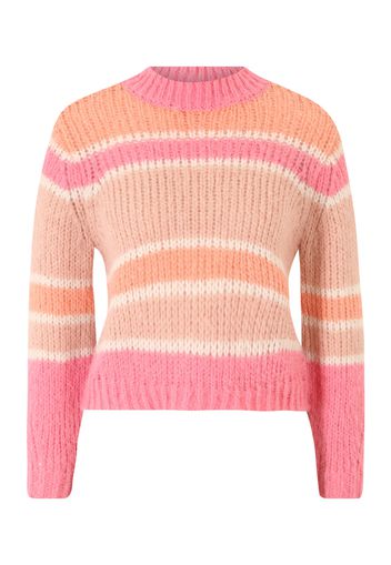 Pieces Petite Pullover 'Carman'  rosa / bianco lana / blu cielo / bianco