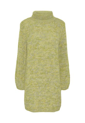 Pieces Petite Abito in maglia 'Nona'  giallo chiaro / grigio / lime