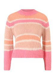 Pieces Petite Pullover 'Carman'  rosa / bianco lana / blu cielo / bianco