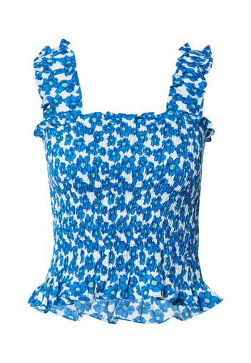 PIECES Top 'JOSI'  bianco / blu / verde chiaro