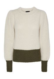 PIECES Pullover 'LAYAN'  beige / marrone scuro