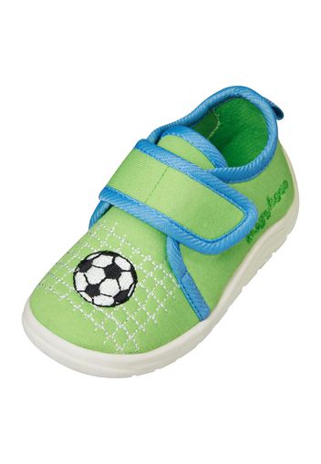 PLAYSHOES Ciabatta 'Fußball'  verde / blu / bianco / nero