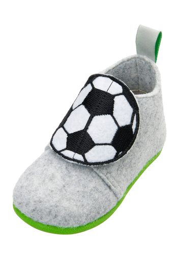 PLAYSHOES Ciabatta 'Fußball'  grigio / nero / bianco