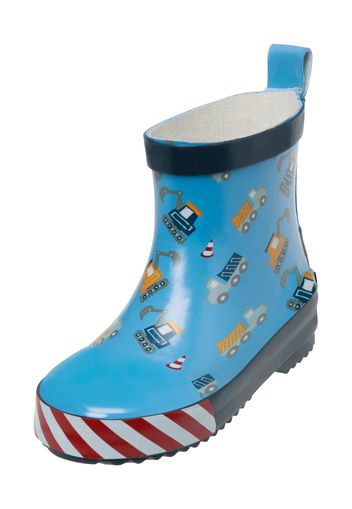 PLAYSHOES Stivale di gomma 'Baustelle'  navy / blu chiaro / rosso / bianco