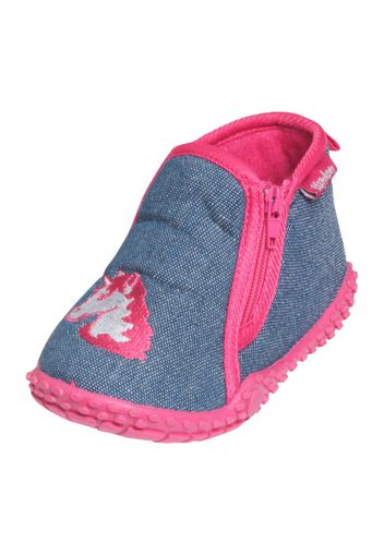 PLAYSHOES Ciabatta 'Einhorn'  blu denim / rosa scuro