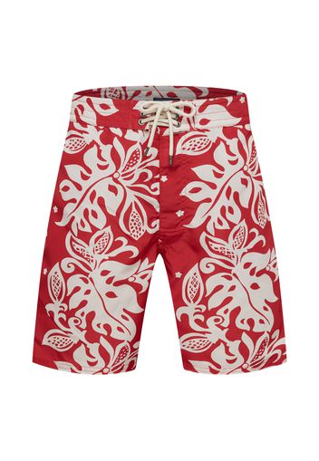 Polo Ralph Lauren Pantaloncini da bagno 'PALM ISLAND'  rosso / bianco