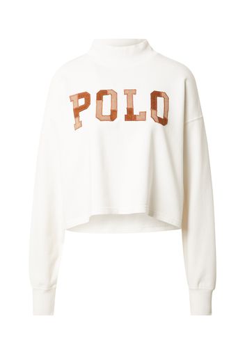 Polo Ralph Lauren Felpa  bianco / marrone / marrone chiaro