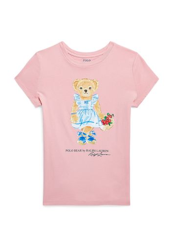 Polo Ralph Lauren Maglietta 'BEAR'  sabbia / blu / blu chiaro / rosa