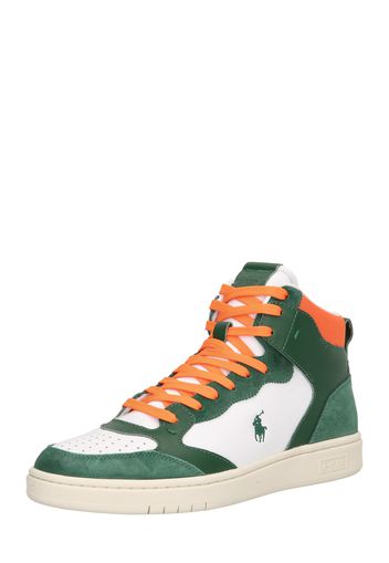 Polo Ralph Lauren Sneaker alta  verde scuro / arancione / bianco