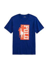 Polo Ralph Lauren Maglietta  blu reale / rosso arancione / bianco