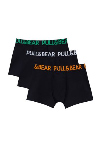 Pull&Bear Boxer  nero / bianco / verde erba / arancione