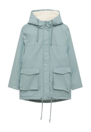 Pull&Bear Parka invernale  blu chiaro / bianco