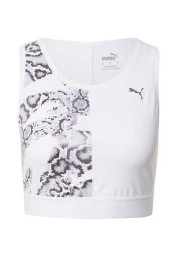 PUMA Top sportivo  bianco / grigio