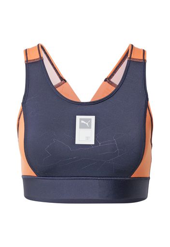 PUMA Reggiseno sportivo 'First Mile'  blu colomba / bianco / grigio / albicocca