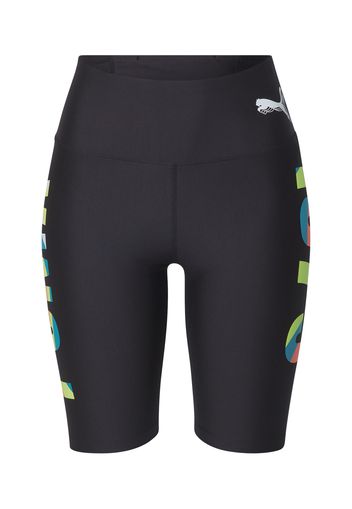 PUMA Pantaloni sportivi  nero / bianco / giallo / turchese