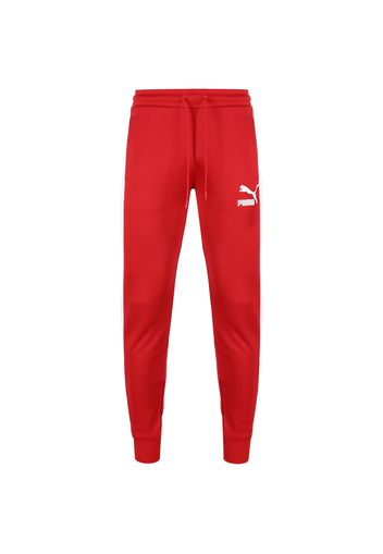 PUMA Pantaloni sportivi 'Iconic T7'  rosso / bianco