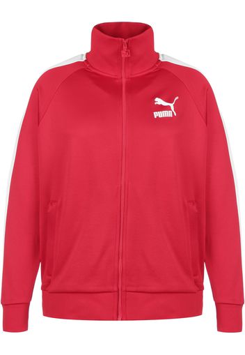 PUMA Felpa sportiva 'Iconic T7'  rosso carminio / bianco