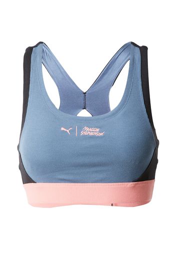 PUMA Reggiseno sportivo 'MAGGIE'  nero / blu colomba / rosa antico