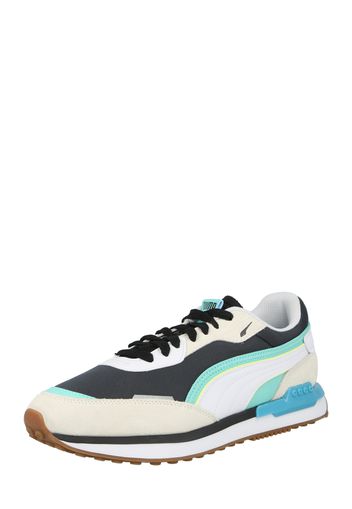 PUMA Sneaker bassa 'City Rider'  grigio / bianco / crema / blu / turchese / nero