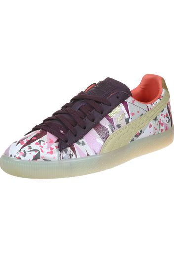 PUMA Sneaker bassa 'Clyde Moon Desert'  beige / lilla scuro / bianco