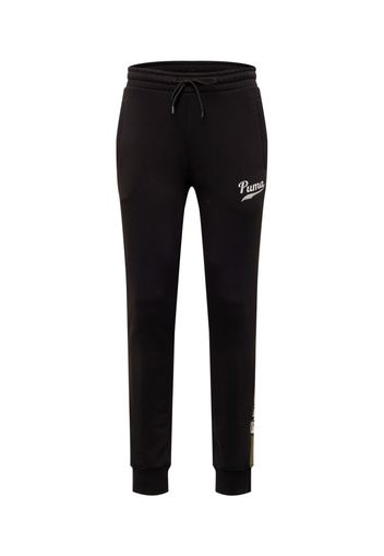 PUMA Pantaloni 'Team T7'  nero / bianco / cachi