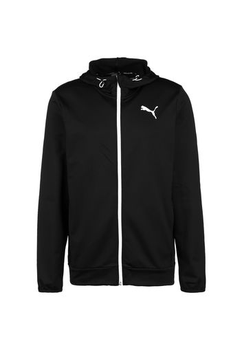 PUMA Giacca di felpa sportiva  nero / bianco