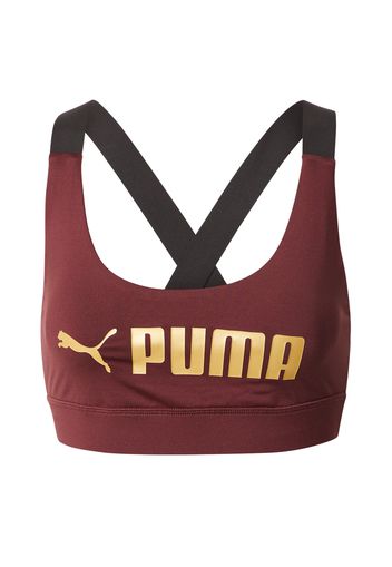 PUMA Reggiseno sportivo  oro / rosso vino