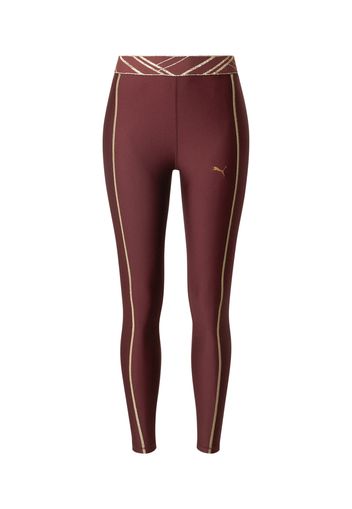 PUMA Pantaloni sportivi  oro / melanzana