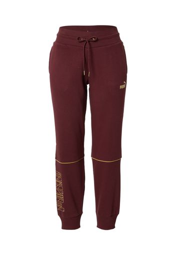 PUMA Pantaloni sportivi  oro / melanzana