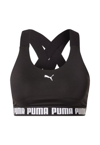 PUMA Reggiseno sportivo 'Feel It'  nero / bianco